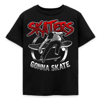 Skater Skateboard skaten SK8 Geschenk Ollie - Kinder T-Shirt - Schwarz - Vorne - AI Model Kid Female (0cm)