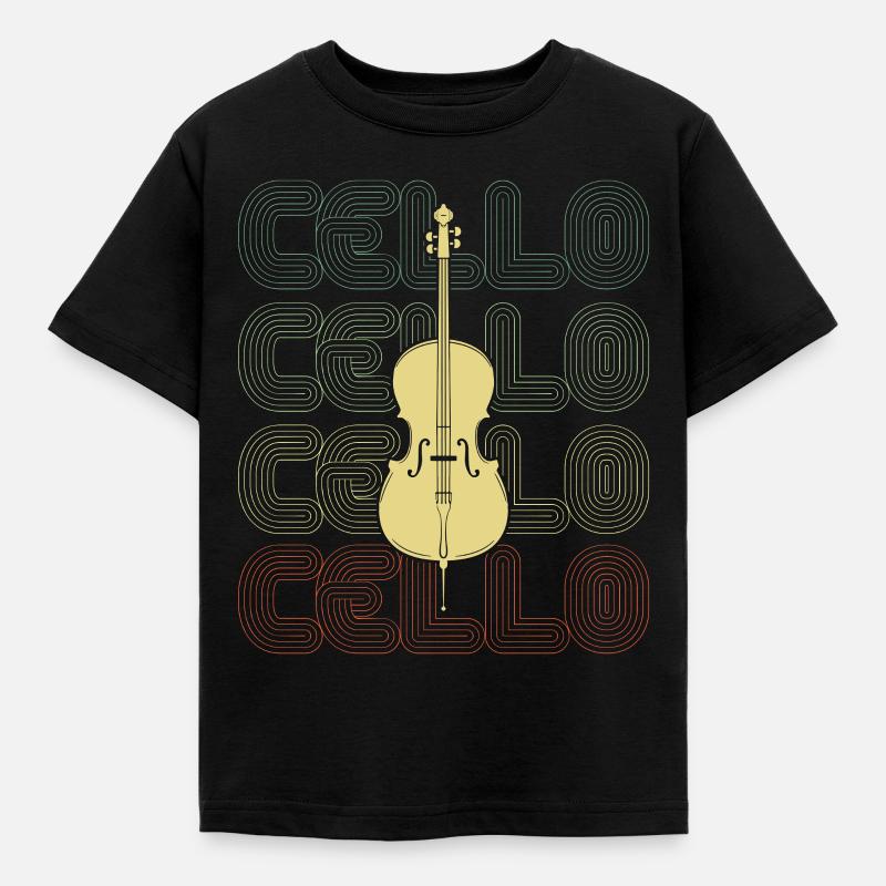 Cello - Kinder T-Shirt - Schwarz