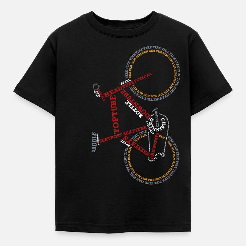 Fahrrad - Kinder T-Shirt - Schwarz