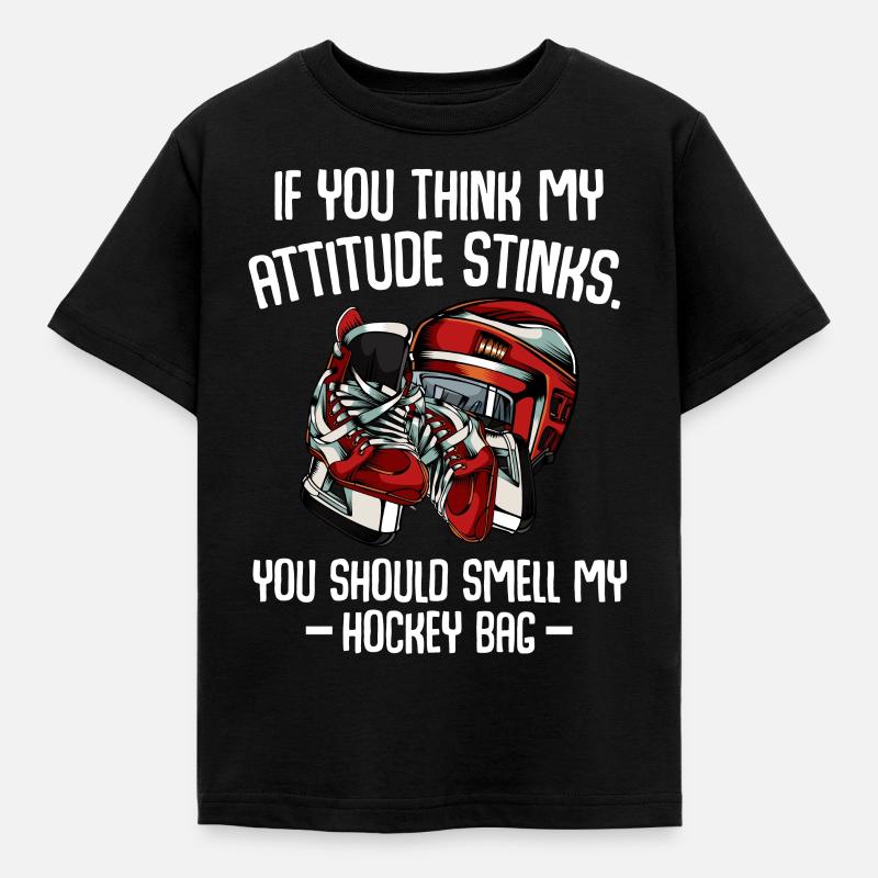 hockey - T-shirt barn - svart
