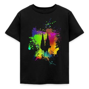 Kölner Dom - Kinder T-Shirt - Schwarz - Vorne - AI Model Kid Female (0cm)