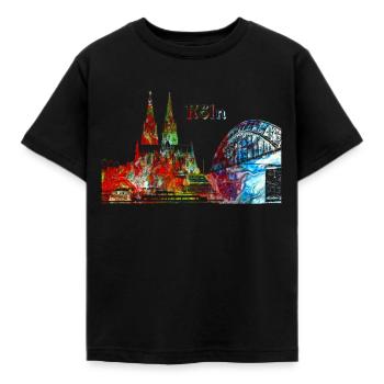 Kölner Dom Köln - Kinder T-Shirt - Schwarz - Vorne - AI Model Kid Female (0cm)