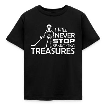 Metall Detektor - Kinder T-Shirt - Schwarz - Vorne - AI Model Kid Female (0cm)