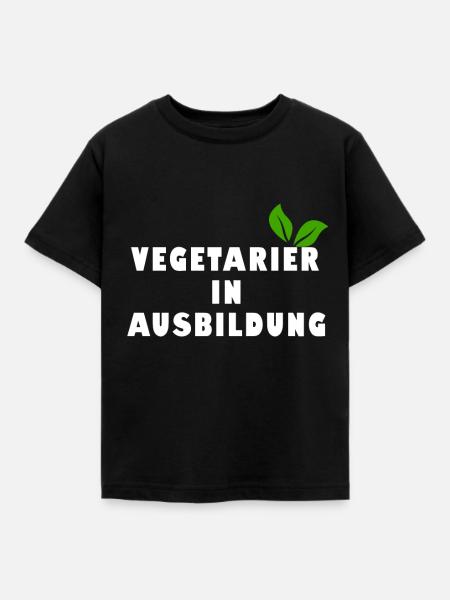 Vegetarier in Ausbildung - Kinder T-Shirt - Schwarz