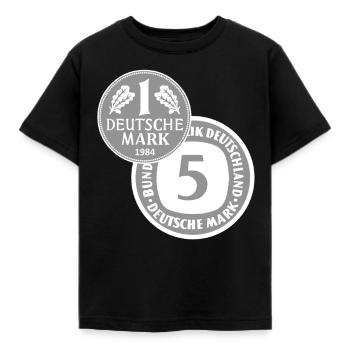 Die Deutsche Mark ist die beste Währung D-Mark - Kinder T-Shirt - Schwarz - Vorne - AI Model Kid Female (0cm)