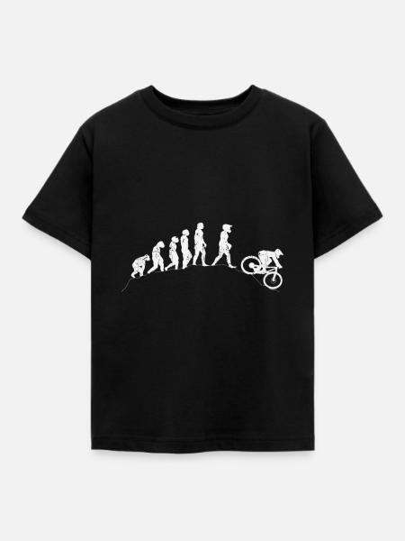 Evolution Mountainbike downhill für Mountainbiker - Kinder T-Shirt - Schwarz