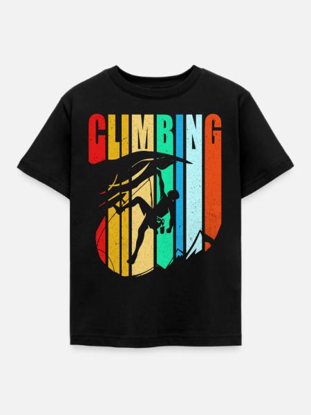 Klettern - Kinder T-Shirt - Schwarz