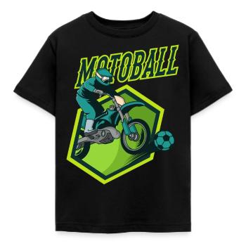 Motoball Biker Vintage Style Moto Ball Cadeau - T-shirt Enfant - noir - Devant - AI Model Kid Female (0cm)