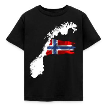 Norwegian white - Kids' T-Shirt - black - Front - AI Model Kid Female (0cm)