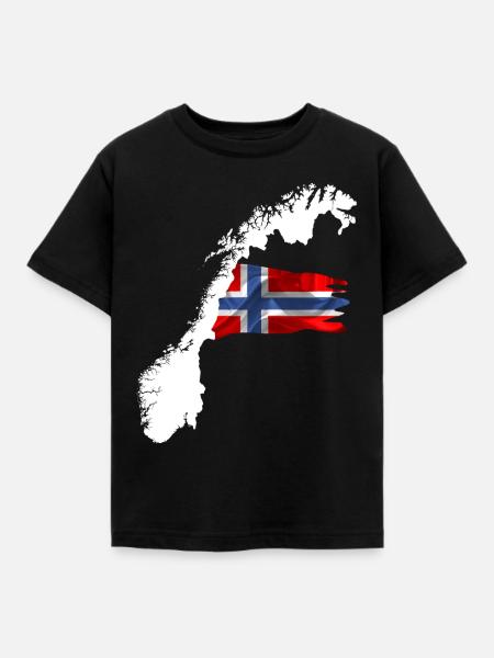 Norvégien blanc - T-shirt Enfant - noir