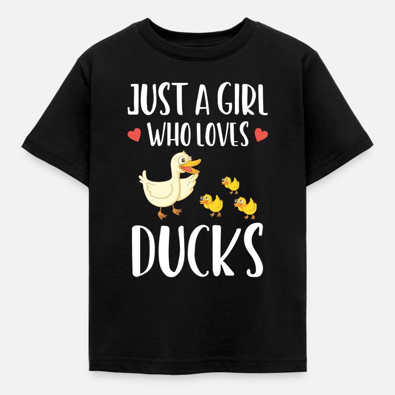 Ænder elsker - Børne-T-shirt - sort