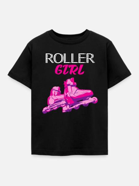 Rollschuhe - Kinder T-Shirt - Schwarz