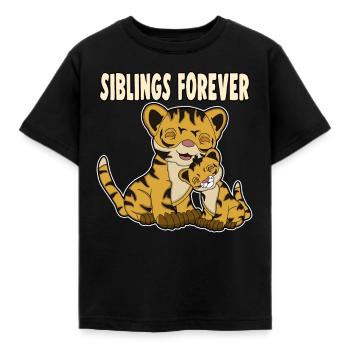 Siblings Forever Frères frères frères - T-shirt Enfant - noir - Devant - AI Model Kid Female (0cm)