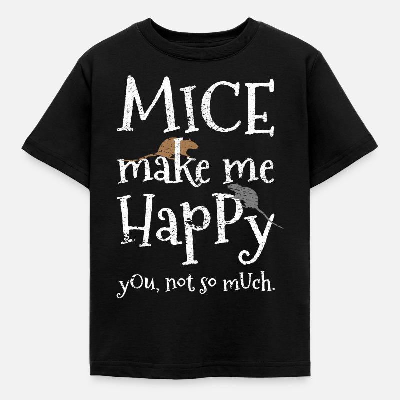 mouse mice - Kids' T-Shirt - black