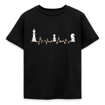 skak - Børne-T-shirt - sort - Foran - AI Model Kid Female (0cm)