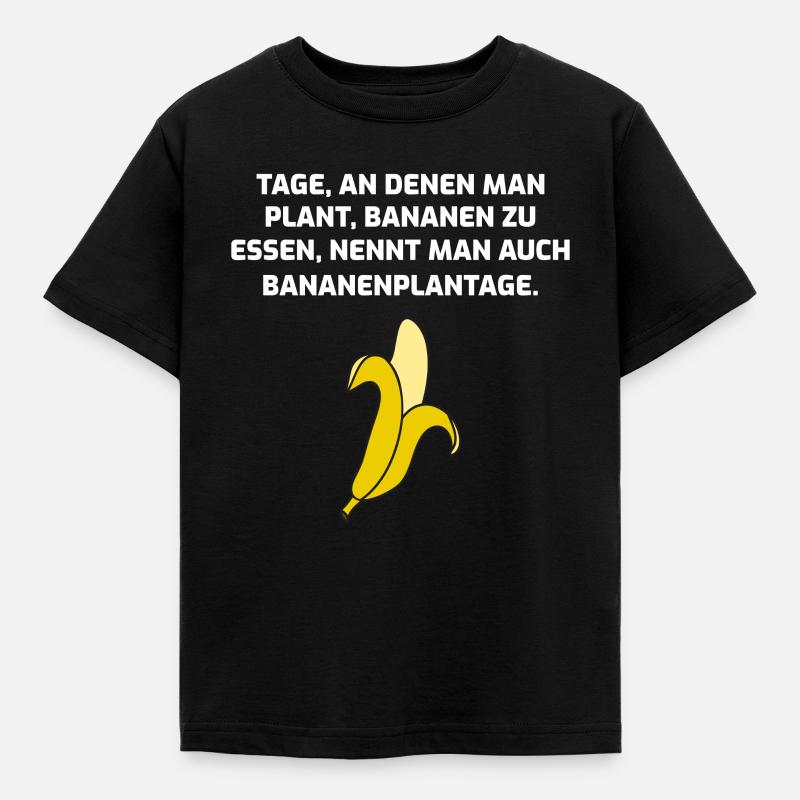Banane - Kinder T-Shirt - Schwarz