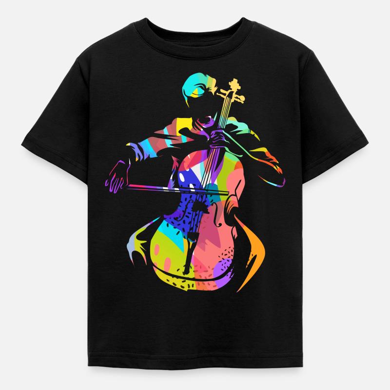 Cello Geschenk - Kinder T-Shirt - Schwarz