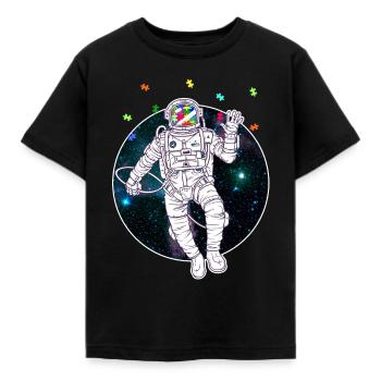 Astronaute autistique autiste autisme asperger - T-shirt Enfant - noir - Devant - AI Model Kid Female (0cm)