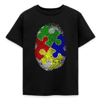 Empreintes digitales - T-shirt Enfant - noir - Devant - AI Model Kid Female (0cm)