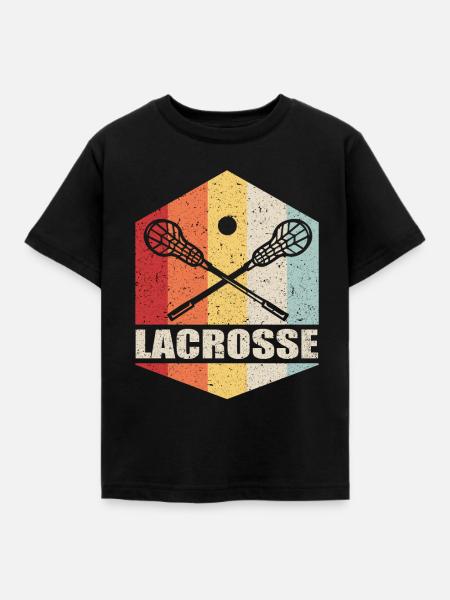 Lacrosse - Kinder T-Shirt - Schwarz