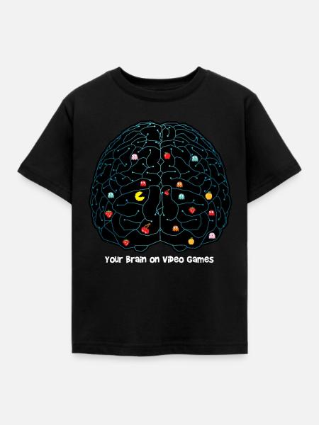 Your Brain On Videogames - Kinder T-Shirt - Schwarz