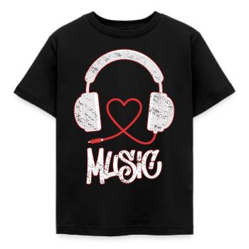 J'AIME LA MUSIQUE T-SHIRT - T-shirt Enfant - noir - Devant - AI Model Kid Female (0cm)