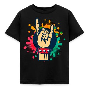 Festival Rocker - Kids' T-Shirt - black - Front - AI Model Kid Female (0cm)