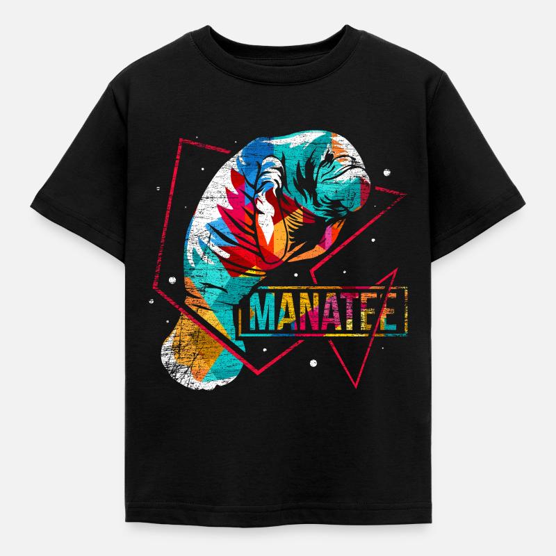 Seekuh Polygon - Kinder T-Shirt - Schwarz