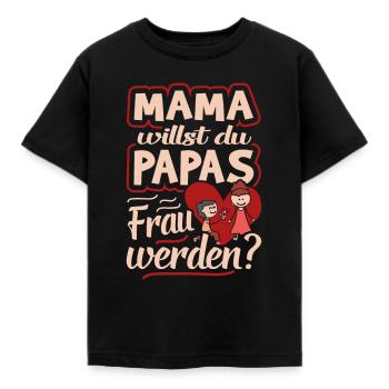 Heiratsantrag Marry Me Heitate mich - Kinder T-Shirt - Schwarz - Vorne - AI Model Kid Female (0cm)