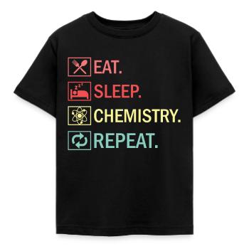 Chemie - Kinder T-Shirt - Schwarz - Vorne - AI Model Kid Female (0cm)