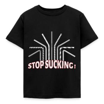 Environmental protection Plastic-free no plastic recycling - Kids' T-Shirt - black - Front - AI Model Kid Female (0cm)