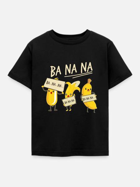 Banane - Kinder T-Shirt - Schwarz