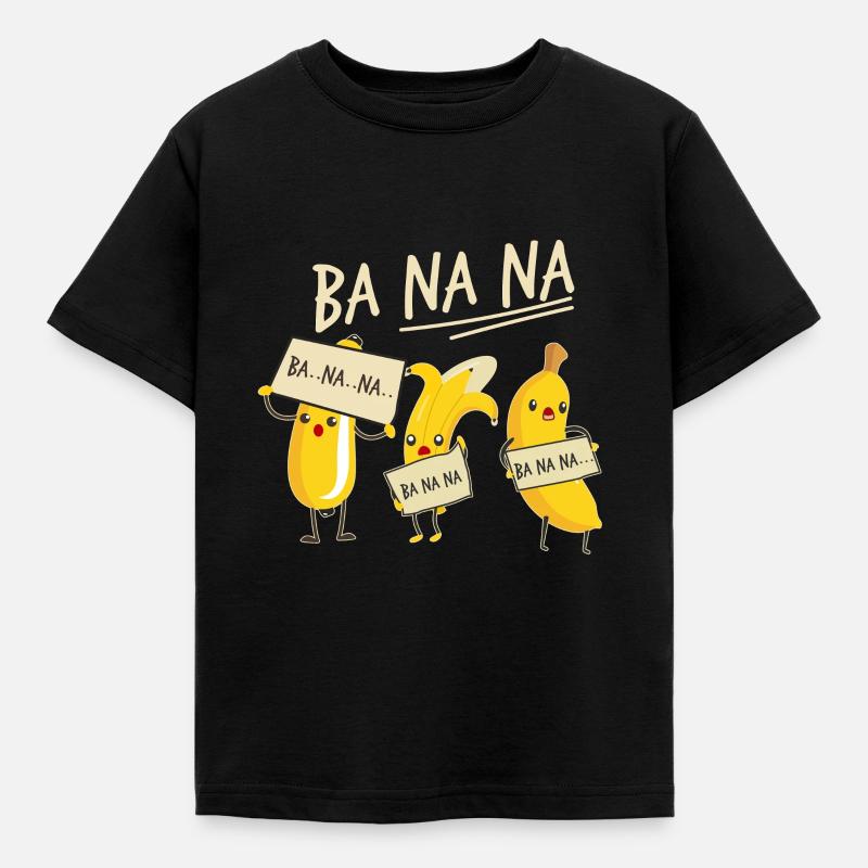 Banane - Kinder T-Shirt - Schwarz