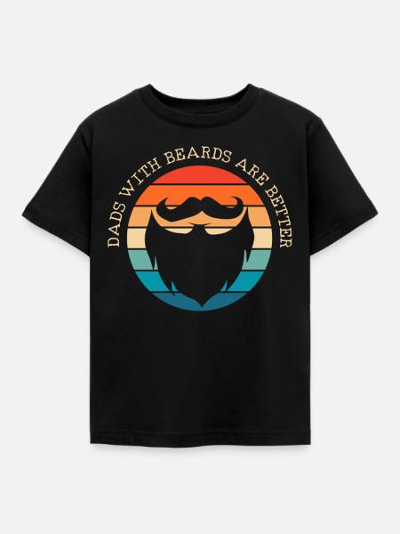 Bart Bart - Kinder T-Shirt - Schwarz