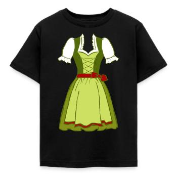 Dirndl Costume - T-shirt Enfant - noir - Devant - AI Model Kid Female (0cm)