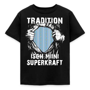 Schweiz Tradition Patriot Edelweisshemd Held - Kinder T-Shirt - Schwarz - Vorne - AI Model Kid Female (0cm)