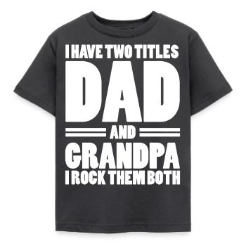 Grandpa - Kids' T-Shirt - dark grey - Front - AI Model Kid Female (0cm)
