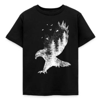 Frei wie ein Vogel! - Kinder T-Shirt - Schwarz - Vorne - AI Model Kid Female (0cm)