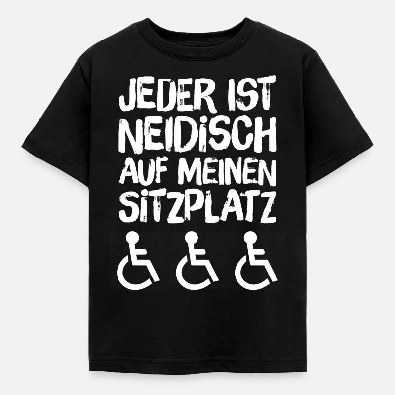 Lustiges Rollstuhlfahrer Design Geschenkidee - Kinder T-Shirt - Schwarz