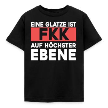 Un chauve est nudiste au plus haut niveau | disant - T-shirt Enfant - noir - Devant - AI Model Kid Female (0cm)