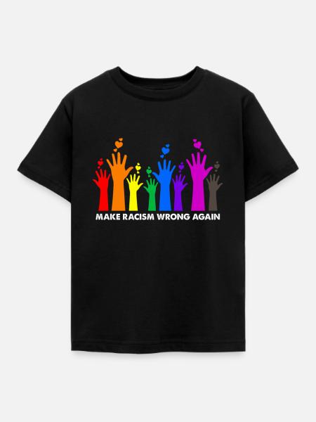 Make racism wrong again anti  Geschenk - Kinder T-Shirt - Schwarz