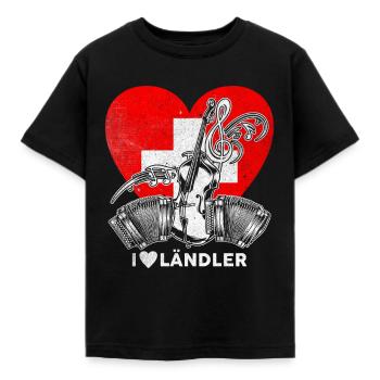 Suisse Ländler Schlager Musique folklorique - T-shirt Enfant - noir - Devant - AI Model Kid Female (0cm)