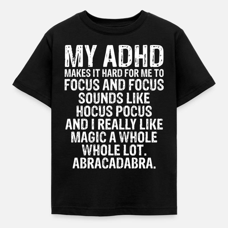 Lustiges ADHS-Bewusstsein - Kinder T-Shirt - Schwarz