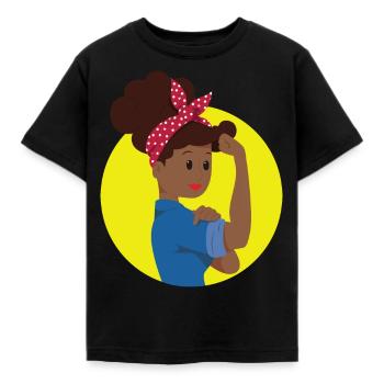 nous pouvons le faire Black History - T-shirt Enfant - noir - Devant - AI Model Kid Female (0cm)