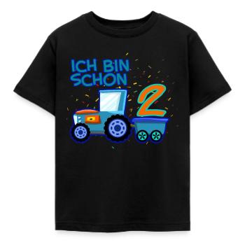 Traktor Ich Bin Schon 2 Geburtstag - Kinder T-Shirt - Schwarz - Vorne - AI Model Kid Female (0cm)