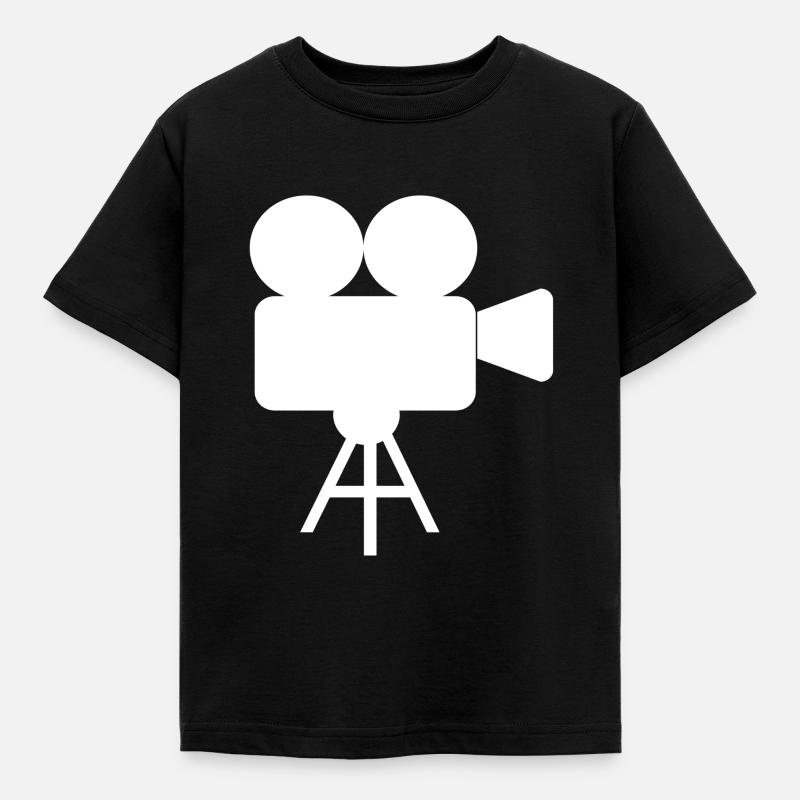 Kamera - Kinder T-Shirt - Schwarz