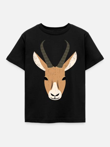 Springbock - Kinder T-Shirt - Schwarz