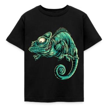 Chameleon Jungle Madagascar Africa Iguana - Kids' T-Shirt - black - Front - AI Model Kid Female (0cm)
