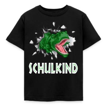 Schulkind T-Rex Dino Erste Klasse Einschulung - Kinder T-Shirt - Schwarz - Vorne - AI Model Kid Female (0cm)
