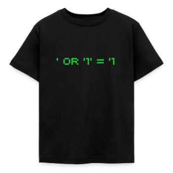 Hackers Pentest SQL Injection - T-shirt Enfant - noir - Devant - AI Model Kid Female (0cm)